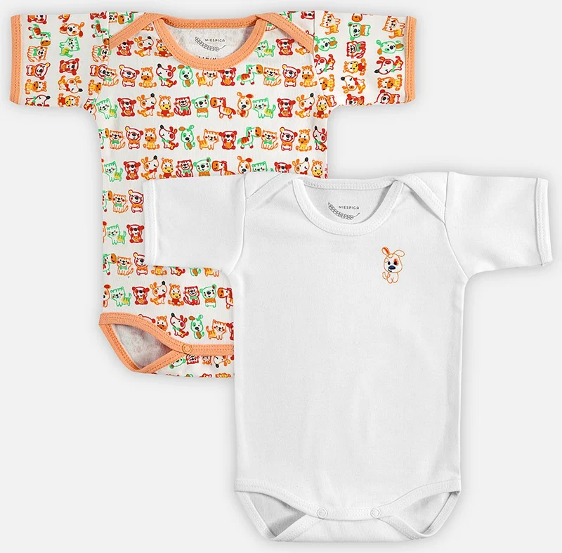 ميسبيغا Animals Baby Short Sleeve Bodysuit Set of 2