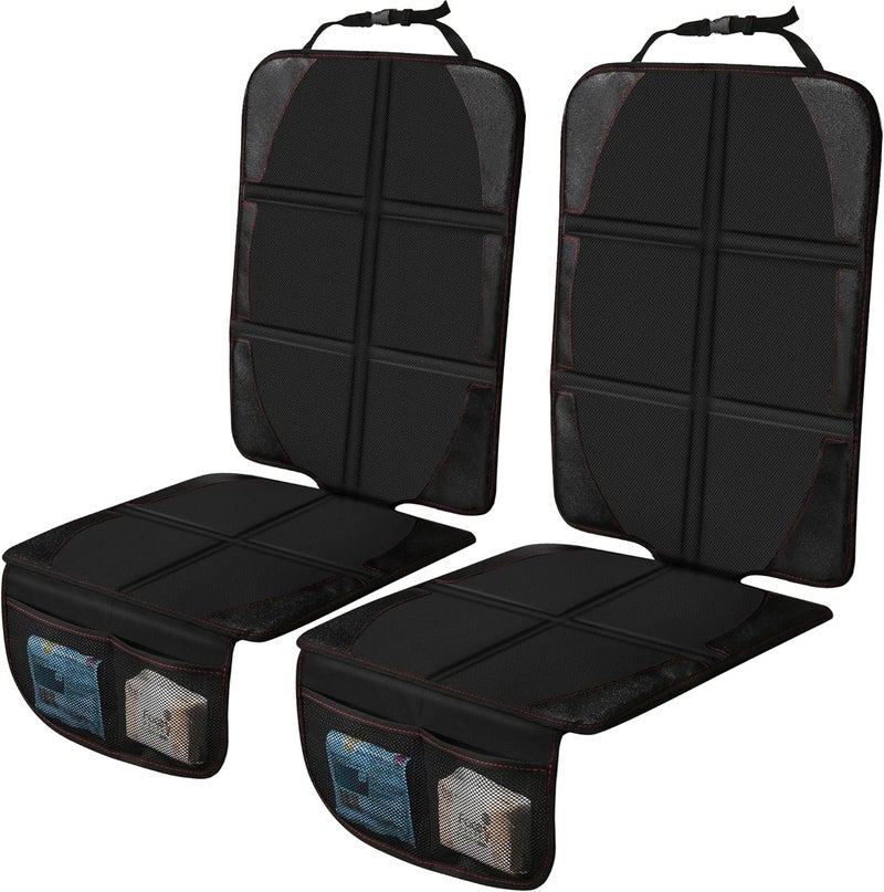 Beicarin Car Seat Protector Cushion Mat, 2 Pack with Organizer Pocket, Waterproof and Non-Slip for SUV, Sedan, Truck - Image 1