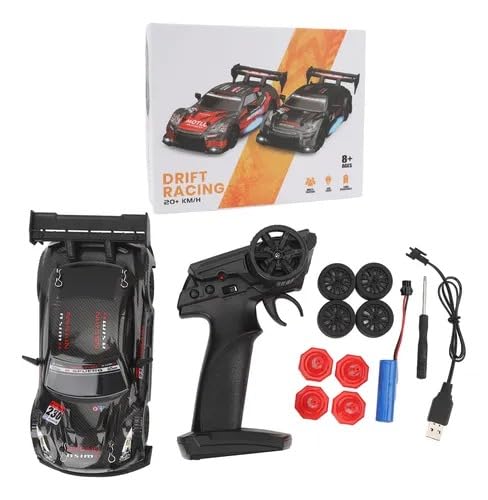 MICROMINI RC Drift Car 1:24 Scale 4WD High Speed|Remote Control Car with Rechargeable Battery & LED Light for Kids & Adults|Ideal Gifts for Birthday & Special Occasions (GTR BLK) - Image 1