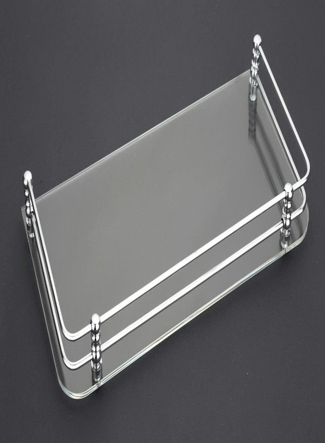 Spiry Stylist 12x5 Inch Acrylic Wall Mount Bathroom Shelf, Rack for Kitchen & Bathroom(Clear) - Image 1
