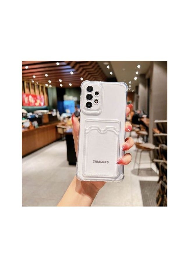 ten.tech TenTech Transparent cover with shockproof corners with card holder - card holder - heat-resistant polyurethane card holder for Samsung Galaxy A53 - transparent  - Image 2