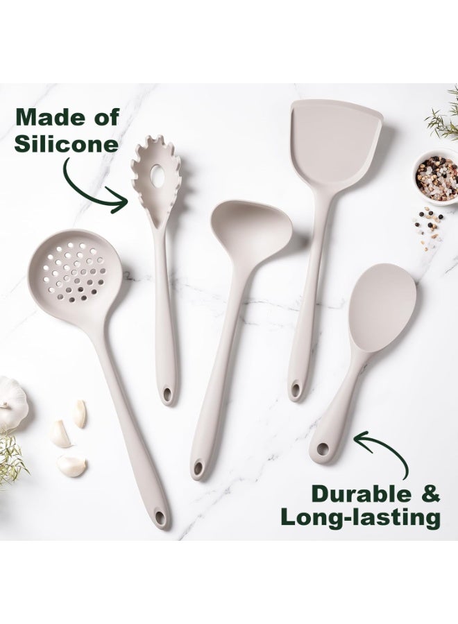 طقم أواني طبخ من السيراميك، يتكون من 16 قطعة غير لاصقة، مع مجموعات أواني المطبخ، طقم أواني طهي غير سامة، طقم مقلاة من الذهب الأبيض، وفرن لوعاء الطهي، وآمن لغسل في غسالة الصحون، هدية. - Image 4