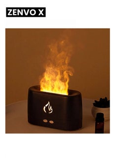 zenvo X Diffuser for Home 200ml Flame Aromatherapy Diffuser Essential Electric Humidifier for Room Aroma Oil Air Diffuser Mist Diffuser with 7 LED Light USB Powered  - Image 2