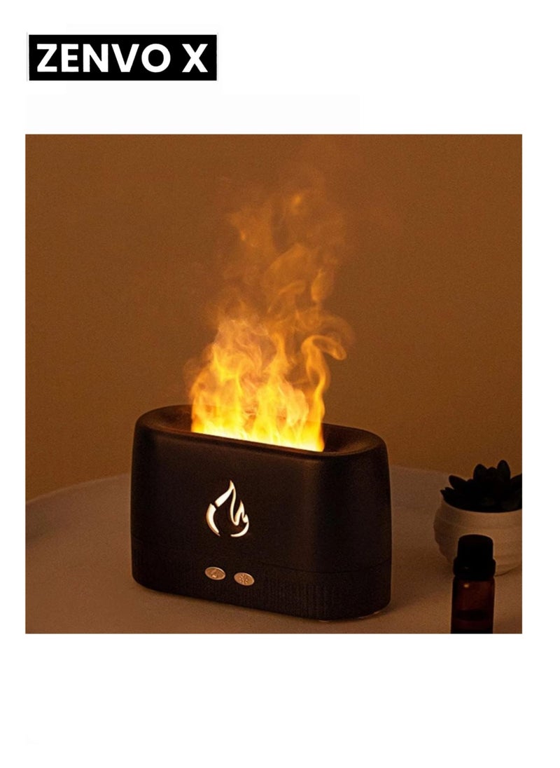 Diffuser for Home 200ml Flame Aromatherapy Diffuser Essential Electric Humidifier for Room Aroma Oil Air Diffuser Mist Diffuser with 7 LED Light USB Powered