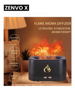 zenvo X Diffuser for Home 200ml Flame Aromatherapy Diffuser Essential Electric Humidifier for Room Aroma Oil Air Diffuser Mist Diffuser with 7 LED Light USB Powered  - Image 4
