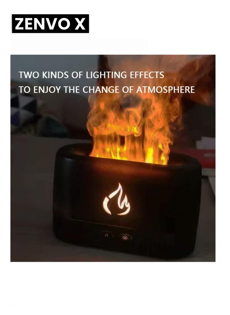 Diffuser for Home 200ml Flame Aromatherapy Diffuser Essential Electric Humidifier for Room Aroma Oil Air Diffuser Mist Diffuser with 7 LED Light USB Powered