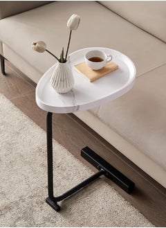 DubaiGallery Side Table Small Bedside Table Mini Skinny Bedside Table End Table, Space Saving Height 27.6 inches (70 cm) C-Shaped Coffee Table, Side Sofa Snack Table for Sofa Reclining Furniture  - Image 2
