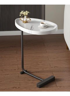 DubaiGallery Side Table Small Bedside Table Mini Skinny Bedside Table End Table, Space Saving Height 27.6 inches (70 cm) C-Shaped Coffee Table, Side Sofa Snack Table for Sofa Reclining Furniture  - Image 3