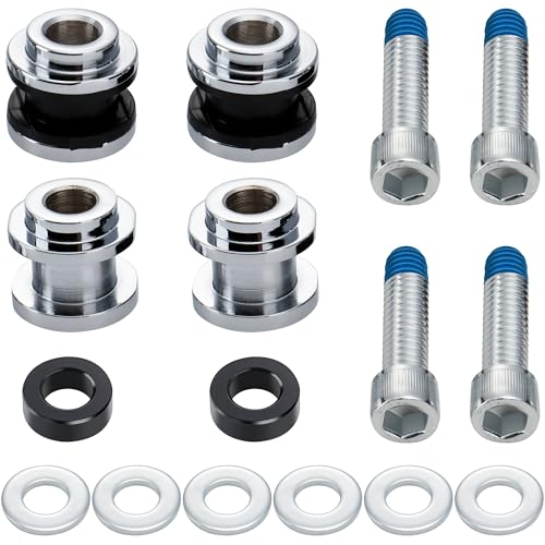 MoKitDora Hold Fast Sissy Bar Docking Hardware Kit for Harley 2018-later Softail Fat Boy FLFB, FLFBS, FXBR FXBRS FLDE, FLHC, FLHCS, Slim FLSL, FXBB, FXFBS, FLSB, FXLR, FXLRS and FXST Models, Chrome - Image 1
