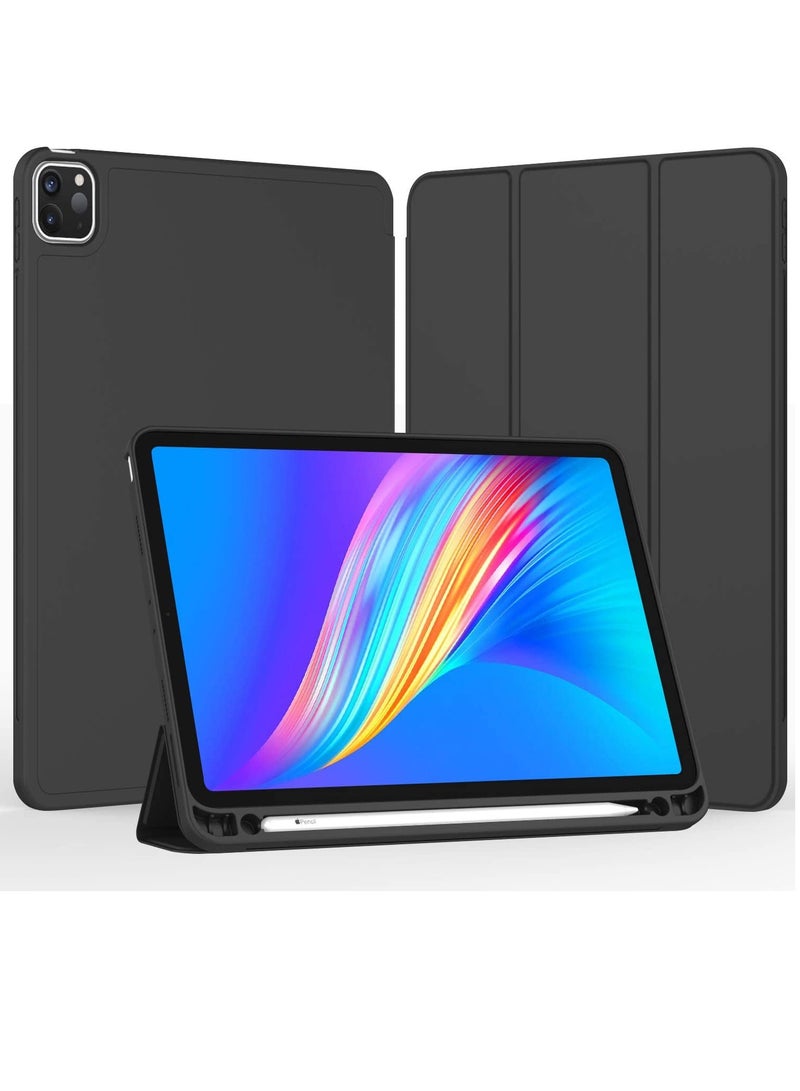 DUSALA Case for iPad Pro 11 Inch 2022 4th Gen 20213rd Gen 2020 2nd Gen with Pencil Holder Trifold Stand Case with Soft TPU Back Cover Auto Sleep Wake With Active Stylus Pen - Image 4