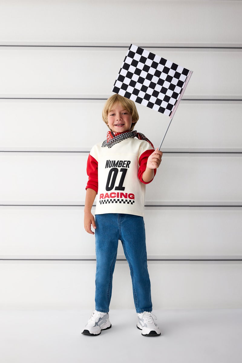 ديفاكتو بنطلون جينز بيبي اولادي قصة عادية بجيب - Image 1