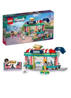 LEGO Friends Heartlake Downtown Diner Restaurant Playset, Toy for Kids Aged 6 Plus, Birthday Gift Idea with Liann, Aliya and Charli Mini-Dolls, 2023 Series Characters  - Image 2