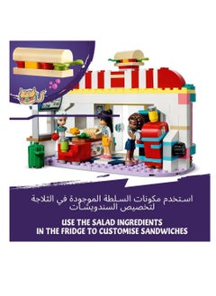 LEGO Friends Heartlake Downtown Diner Restaurant Playset, Toy for Kids Aged 6 Plus, Birthday Gift Idea with Liann, Aliya and Charli Mini-Dolls, 2023 Series Characters  - Image 5