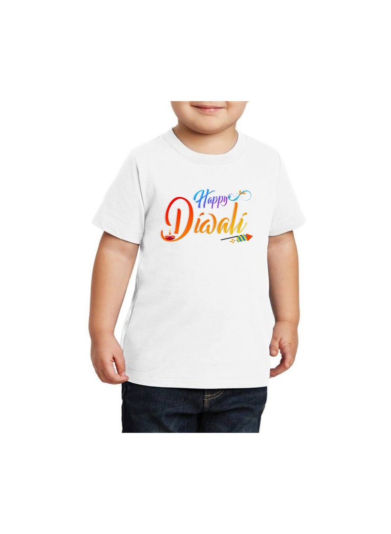 برينت شوب فور مي تي شيرت للأولاد من ديوالي - احتفل بعيد الأضواء مع تي شيرت احتفالي ومريح بأكمام قصيرة للأولاد - مثالي لحفلات ديوالي - Image 1