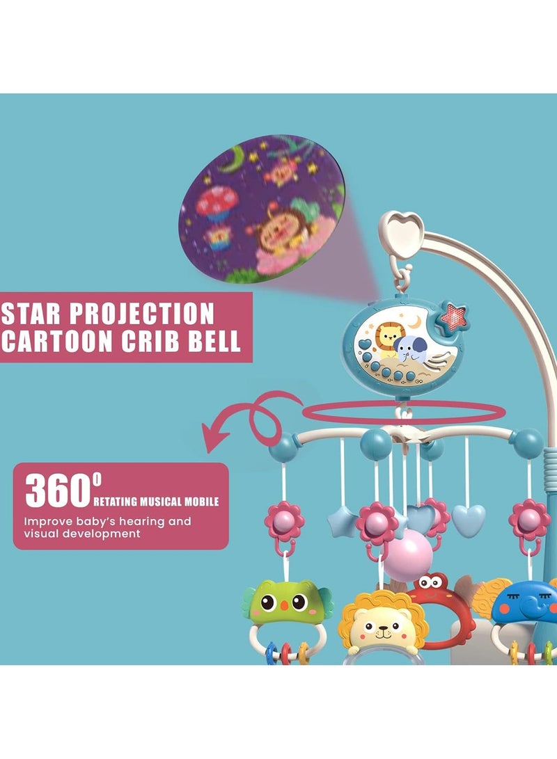 YelaJoy Baby Crib Mobile Toy, Hanging Rotating Rattles Crib Toy with Projector, Baby Crib Mobile with Music and Lights, Baby Crib Toys for Boys and Girls - Image 3