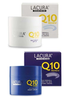 Lacura Q10 Moisturising Renew Face Creams Night + Day Antiwrinkle Antiaging By Lacura