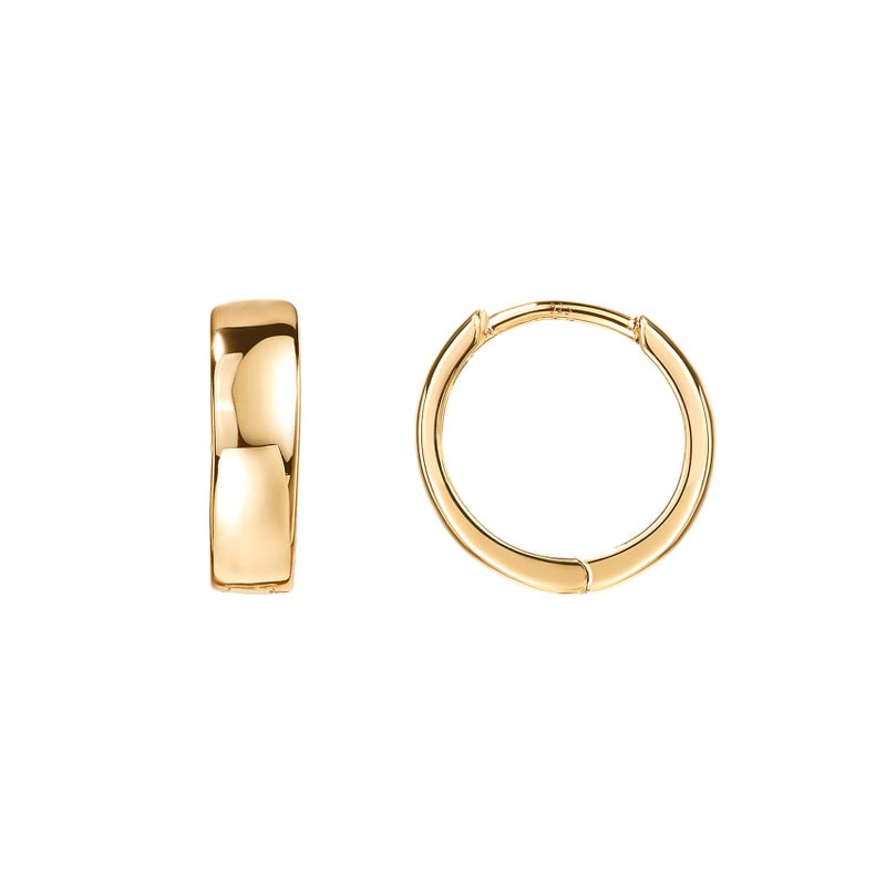 PAVOI 14K Yellow Gold Plated Sterling Silver Post Huggie Earrings | Small Hoop Earrings |Gold Earrings for Women - Image 1