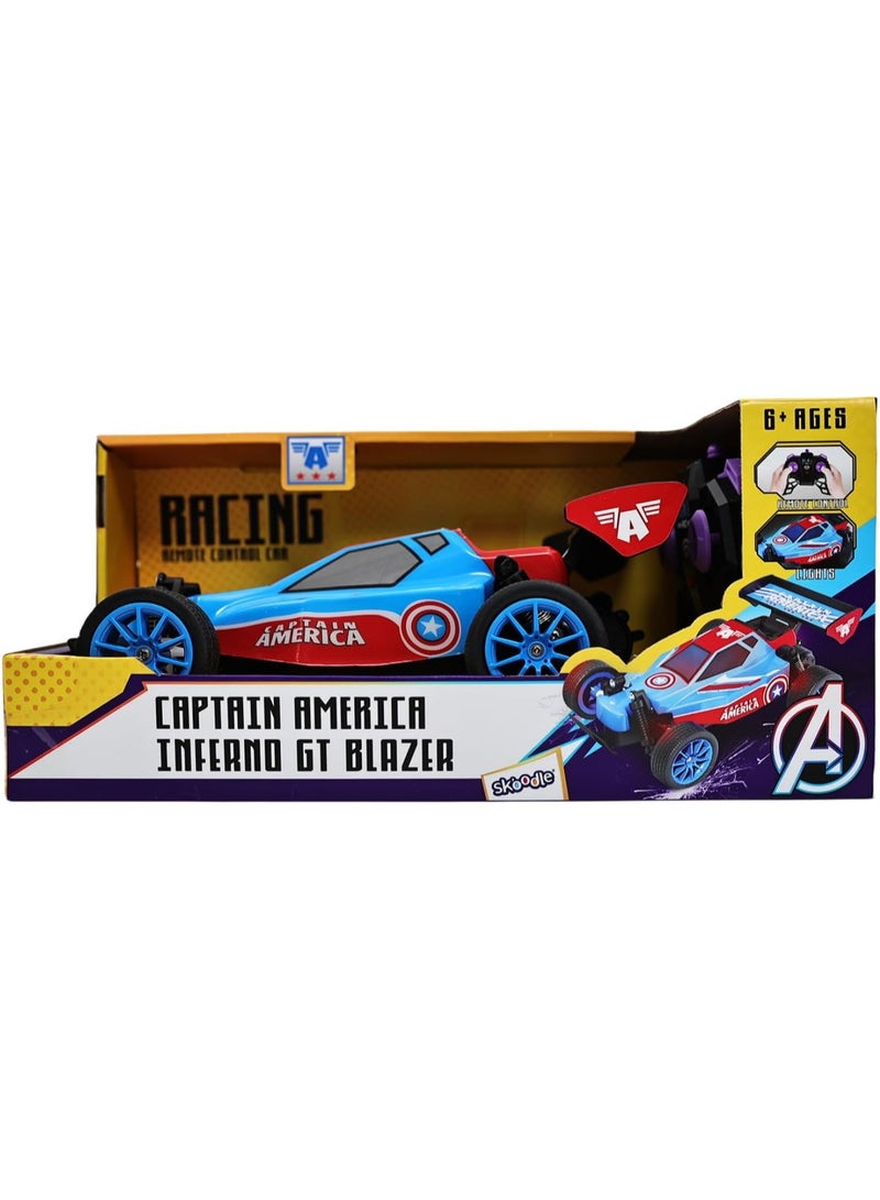 Captain America سيارة مارفل كابتن أمريكا إنفيرنو جي تي بليزر سي بي: 8 للتحكم عن بعد (104152) - Image 5