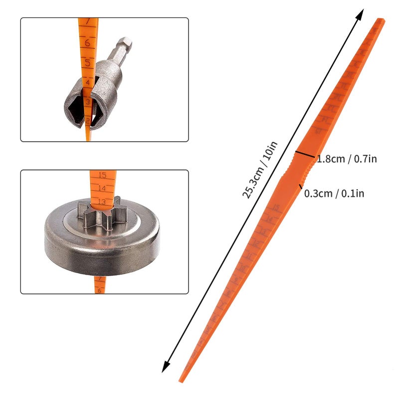 Car Panel Alignment Gauge Tool with Orange Gauge Black Scales for Body Positioning Measurement - Image 3