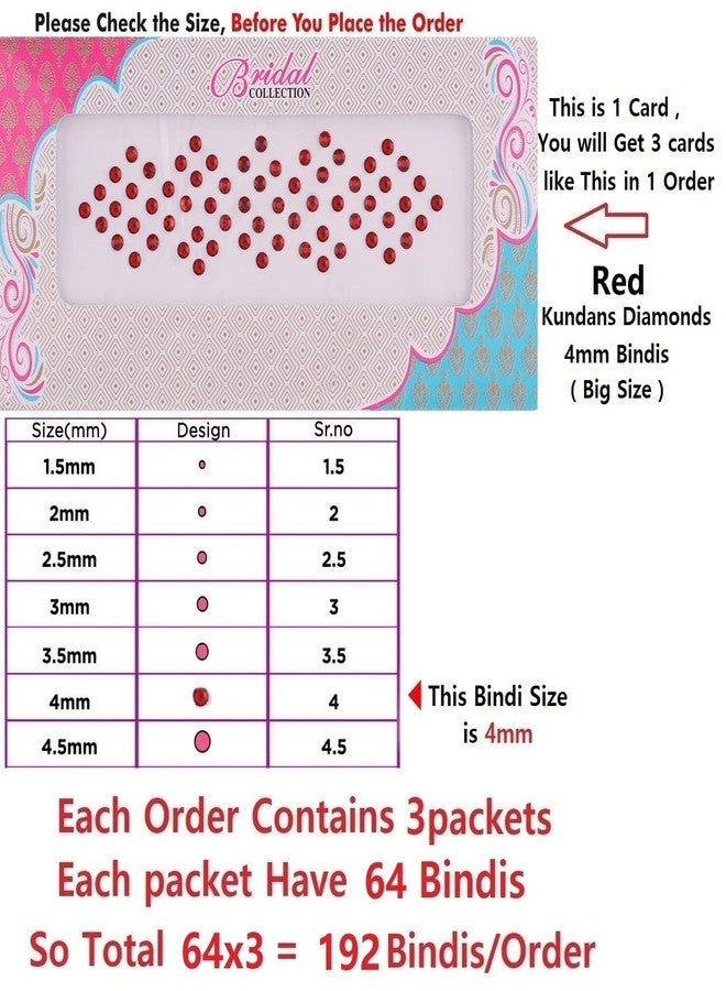 فاما مجموعة ملصقات بيندي كبيرة الحجم من فاما فاشنز، مصنوعة من الحجر الأحمر، من المخمل (عبوة من 3 أوراق، حجم كبير 4 مم) - Image 3