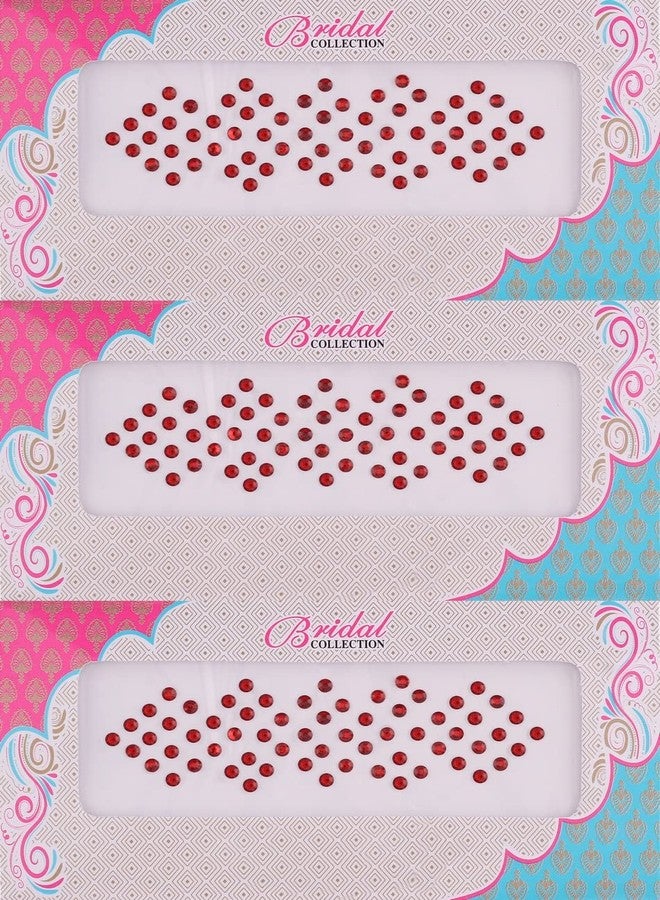 فاما مجموعة ملصقات بيندي كبيرة الحجم من فاما فاشنز، مصنوعة من الحجر الأحمر، من المخمل (عبوة من 3 أوراق، حجم كبير 4 مم) - Image 1