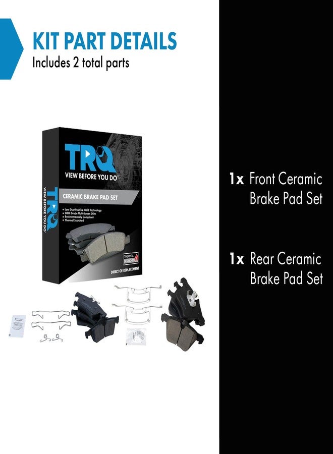 تي آر كيو وسادات فرامل TRQ سيراميك متوافقة مع سيارات جاكوار التالية: S-Type (2006-2008)، Super V8 (2005-2009)، XF (2009-2015)، XJ وXJR (2011-2016)، XK (2010-2015)، وXKR (2007-2009). - Image 2