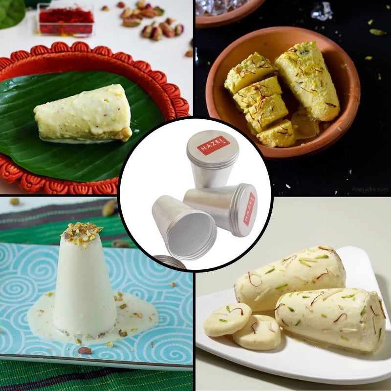 Hazel Aluminium Kulfi Moulds Set of 12 with Lid | Homemade Kulfi Moulds Set Medium Size |Reusable Popsicle Ice Cream Mould DIY Kit - Image 5
