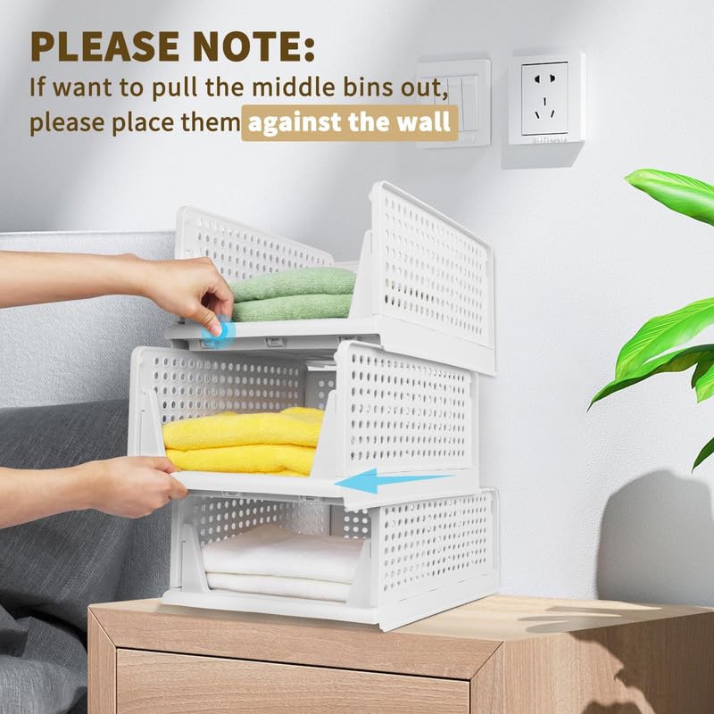 Leaffybezz Foldable Clothes Organizer for CupboardMultipurpose Plastic Clothes Organizer for WardrobePlastic Cupboard Organizer For Clothes6 LayerLarge Size - Image 4