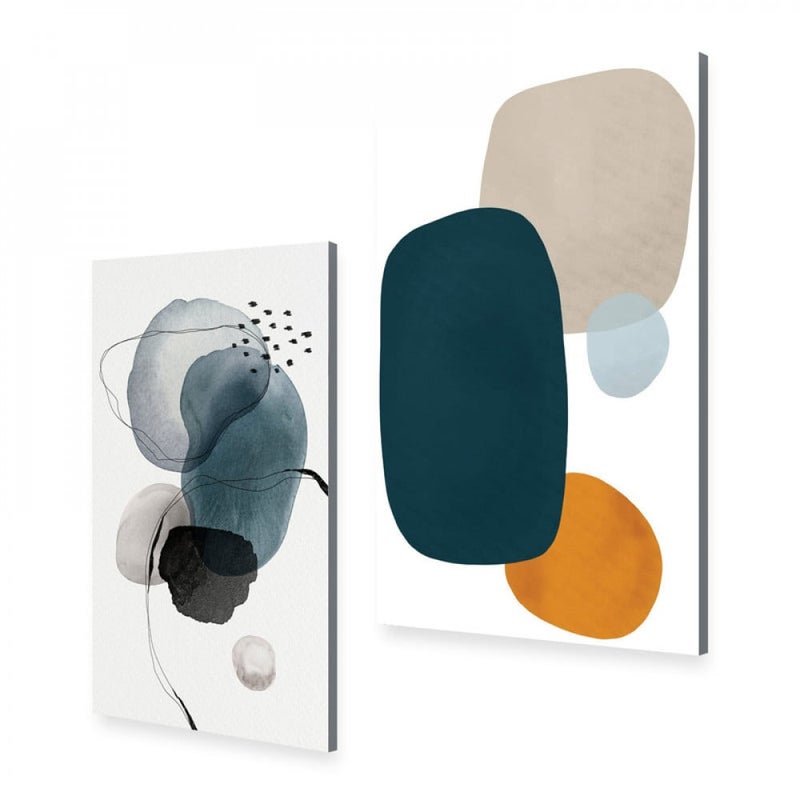 Marktna A double canvas painting with a modern design, total size 100 x 70 cm - Image 2