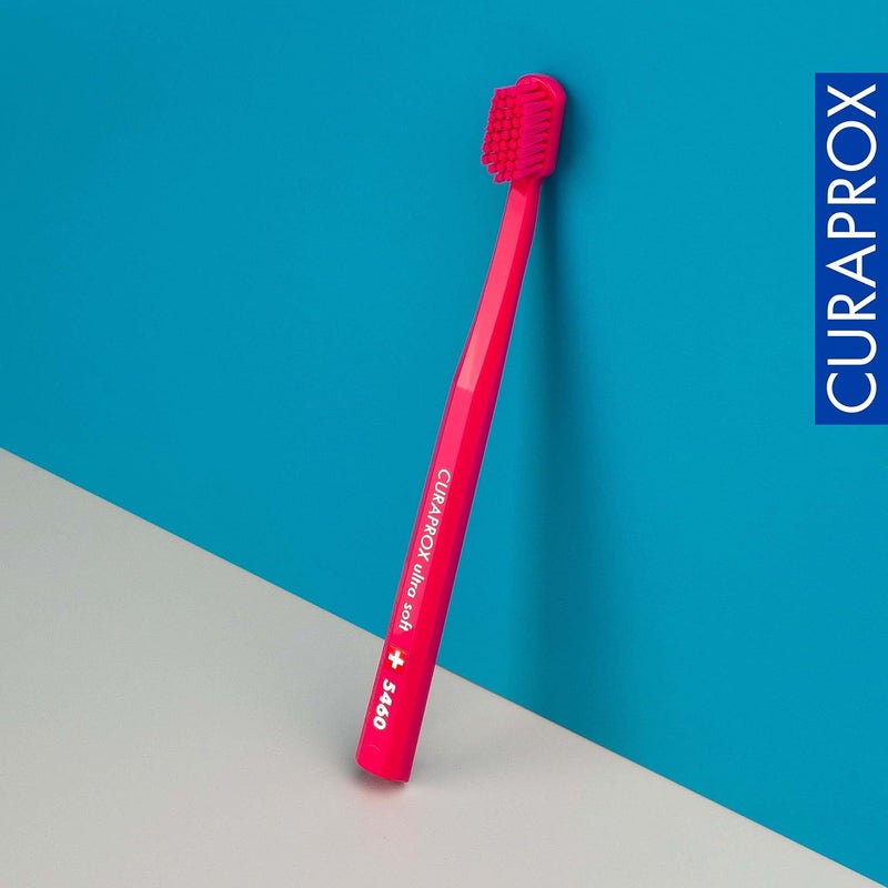 CURAPROX CS 5460 Ultra Soft Toothbrush - Adult Teeth & Gum Care/Curen Super Soft Bristles for Gentle Cleaning/Magenta, Single Packaging/Swiss Made - Image 5
