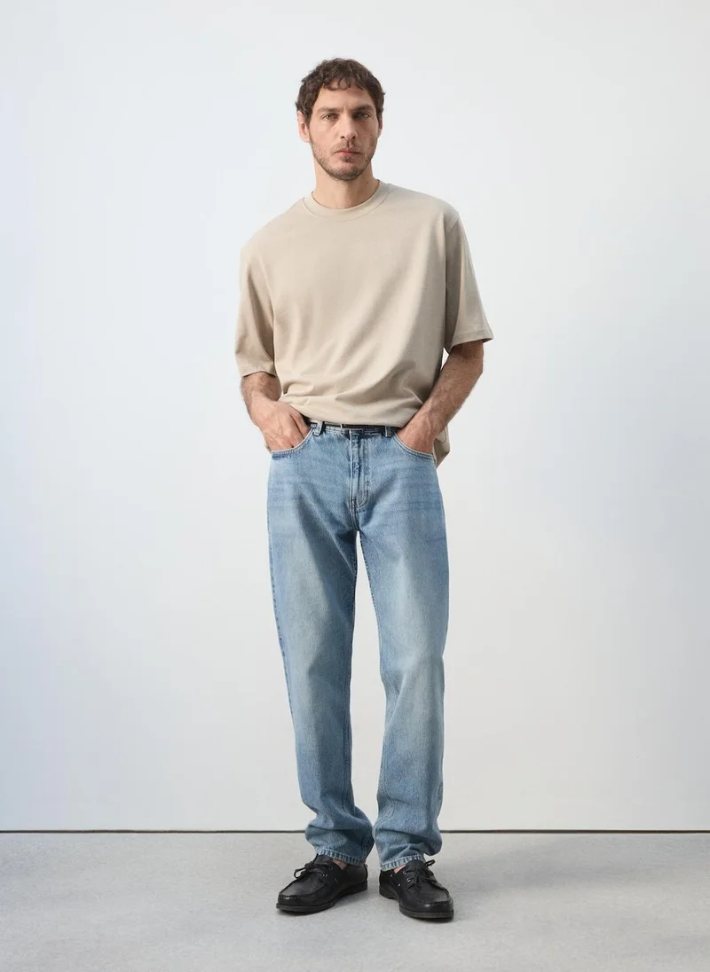 Mango Man 07-ARENA Relaxed-Fit 260-Gsm T-Shirt for Men | Best Price UAE