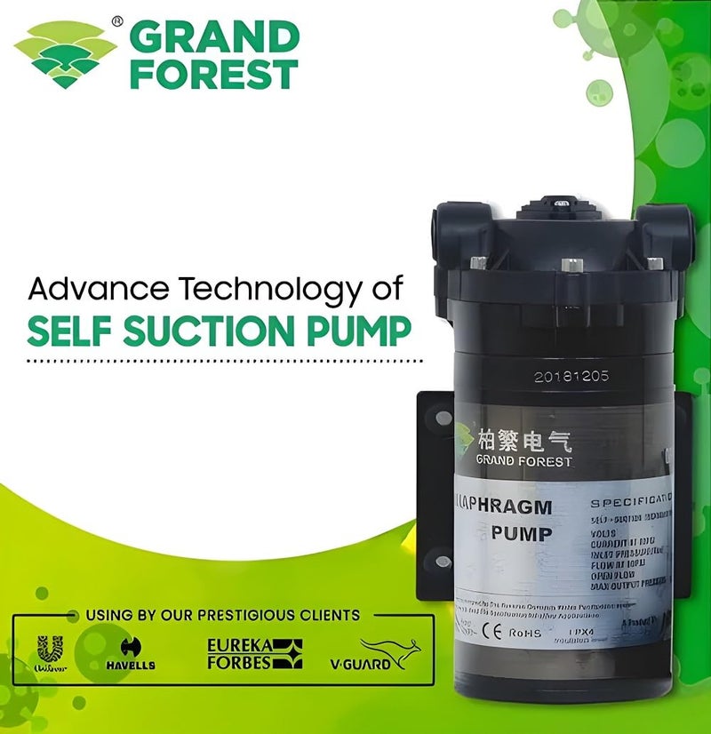 BIOTIC WATER BIOTIC WATER RO Motor Pump 100 GPD Original Grand Forest 24V DC Noiseless Copper Winding Corrosion Resistant RO Booster Pump Compatible with All Brands of Water Purifier - Image 4