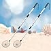 zeeloopbee 2PCS Sand Sifter for The Beach Beach Sand Scoop Adjustable Shell Sifting Shovels Shell Scooper for Beach with Long Handle Beach Shark Tooth Sifter for The Beach - Image 3