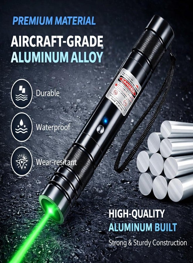 Fire Turtle مؤشر ليزر أخضر على شكل سلحفاة نارية، عالي الطاقة بمدى 2000 متر، مؤشر بعيد المدى للقطط، للعروض التقديمية، ومراقبة النجوم، والمشي لمسافات طويلة (شعاع أخضر) يعمل ببطاريتين AAA - Image 4