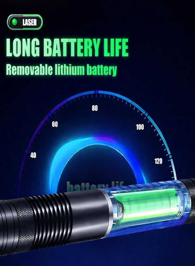 Fire Turtle مؤشر ليزر أخضر على شكل سلحفاة نارية، عالي الطاقة بمدى 2000 متر، مؤشر بعيد المدى للقطط، للعروض التقديمية، ومراقبة النجوم، والمشي لمسافات طويلة (شعاع أخضر) يعمل ببطاريتين AAA - Image 3