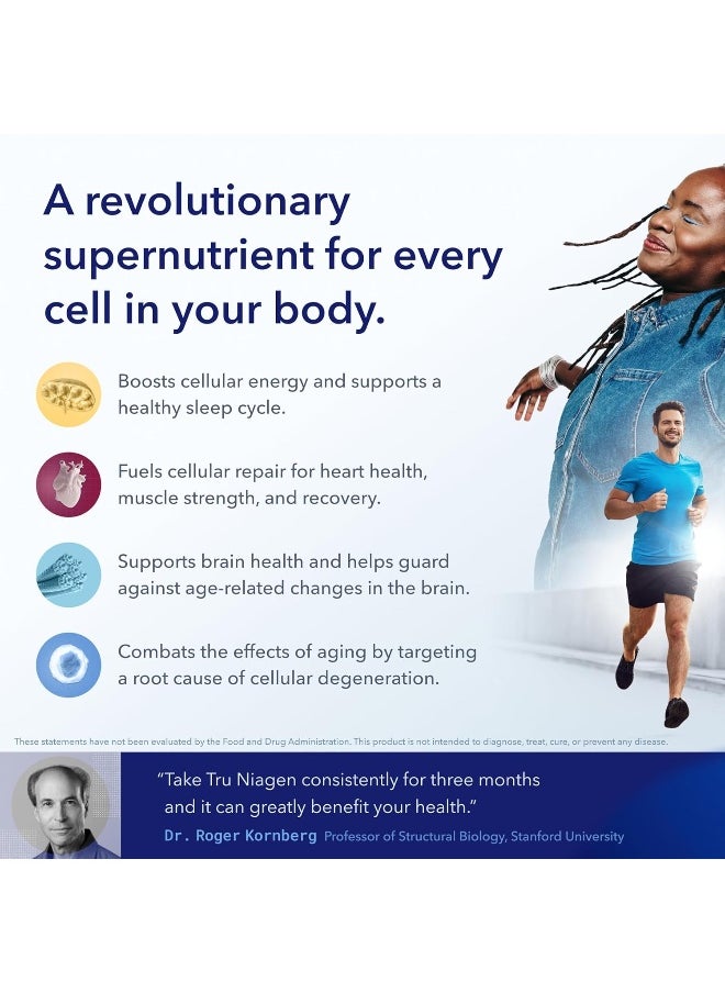 TRU NIAGEN 2X 30Ct/300Mg Multi Award Winning Patented Nad+ Boosting Supplement - More Efficient Than Nmn - Nicotinamide Riboside For Cellular Energy Metabolism & Repair. Vitality, Muscle Health, Healthy Aging  - Image 4