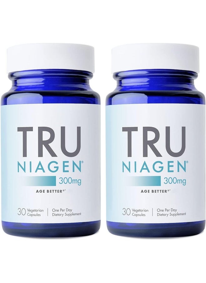 TRU NIAGEN 2X 30Ct/300Mg Multi Award Winning Patented Nad+ Boosting Supplement - More Efficient Than Nmn - Nicotinamide Riboside For Cellular Energy Metabolism & Repair. Vitality, Muscle Health, Healthy Aging  - Image 1