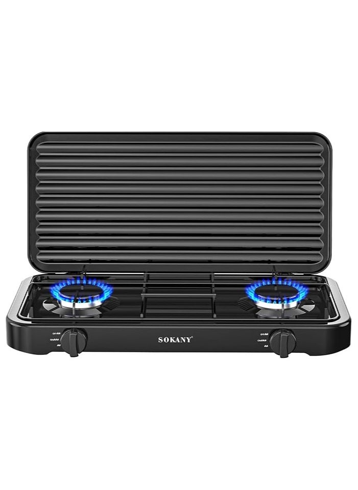 sokany Sokany 4.4 KW Gas Cooker, 2 Burners, SK-6002 with 1 Year Warranty  - Image 2
