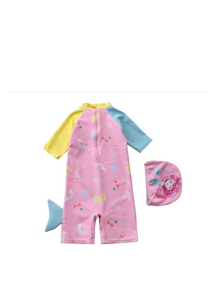 Y&D 2 piece children's swimsuit girl baby one surfing suit swimming pool - Image 2