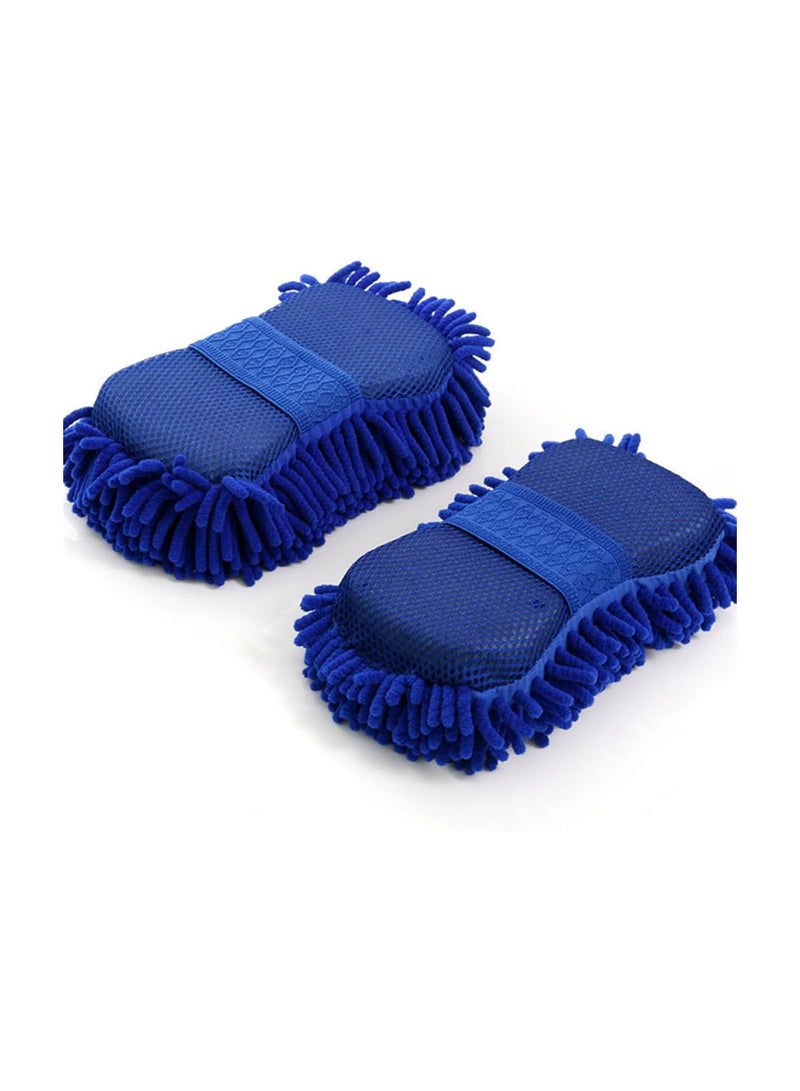GGOOT 4 pcs microfiber gloves for cleaning grooming gloves car wash glove microfiber car wash mitt car sponge car cleaning mitt auto wash gloves automatic cleaning sponge block  - Image 4