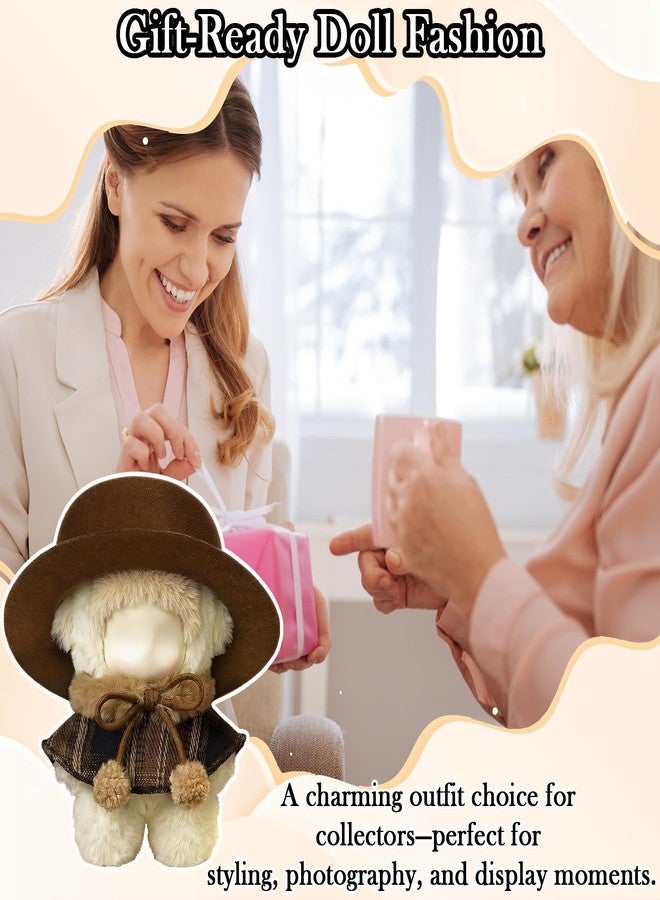 طقم ملابس وإكسسوارات لدمى سيمجوينج مقاس 15 سم، يتضمن قبعة علوية، وعباءة، وطوق فرو، مناسب لدمى مقاس 15/17 سم، لمحبي الأزياء التنكرية وهواة جمع الدمى. - Image 5