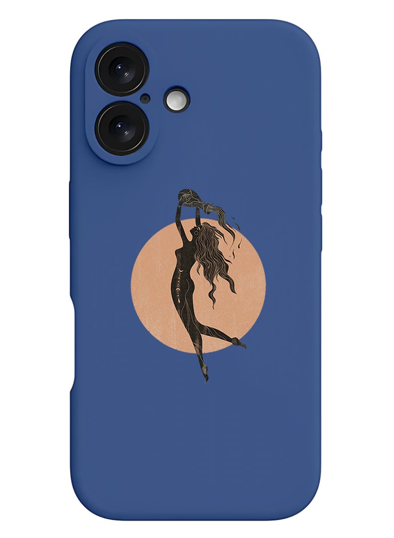 Theodor Protective Slim Fit Case Liquid Silicone Cover with Full Body Protection Anti-Scratch Shockproof Case For Apple iPhone 17 (Blue) Aquarius - Image 1