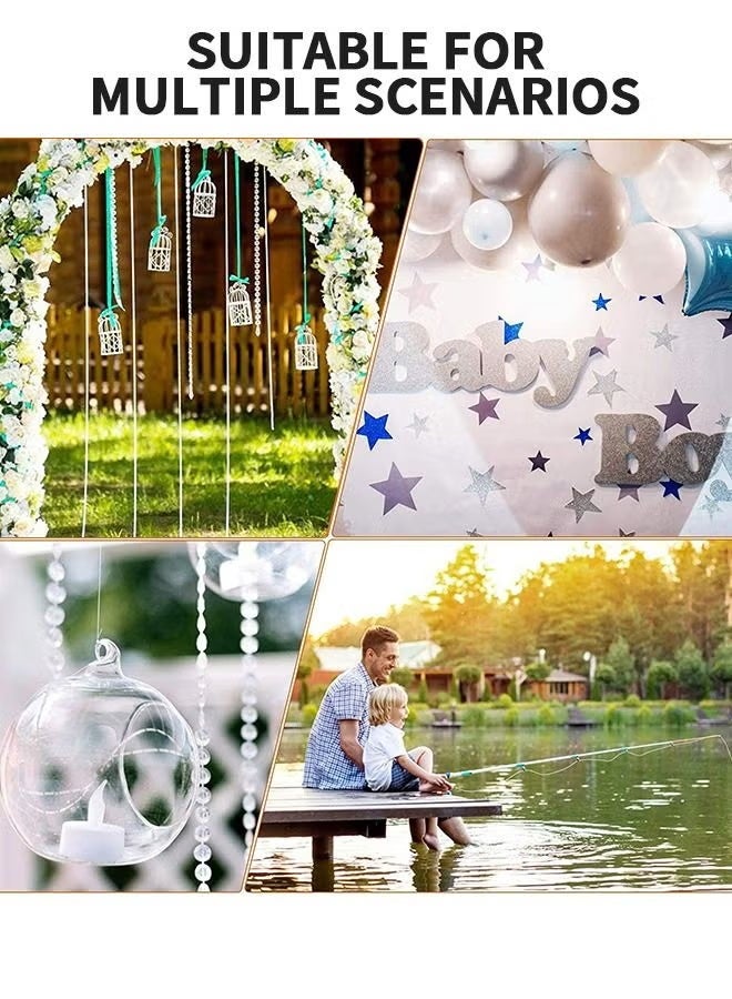 GIFT 500M Nylon String Fishing Line Cord Clear Fluorocarbon Strong Monofilament Wire Flexible Wear-resistant Super Pulling Force Cut for Hanging Decorations Beading Crafts Kite - Image 5