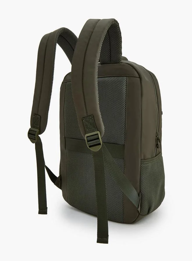 Missy khaki Solid School Backpack With Adjustable Shoulder Straps  | Best Price UAE