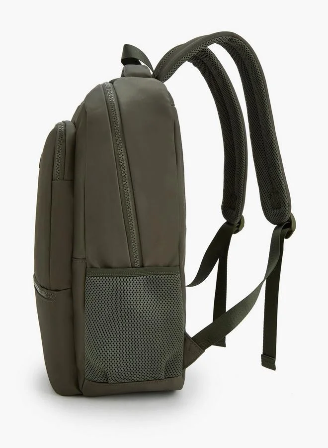 Missy khaki Solid School Backpack With Adjustable Shoulder Straps  | Best Price UAE