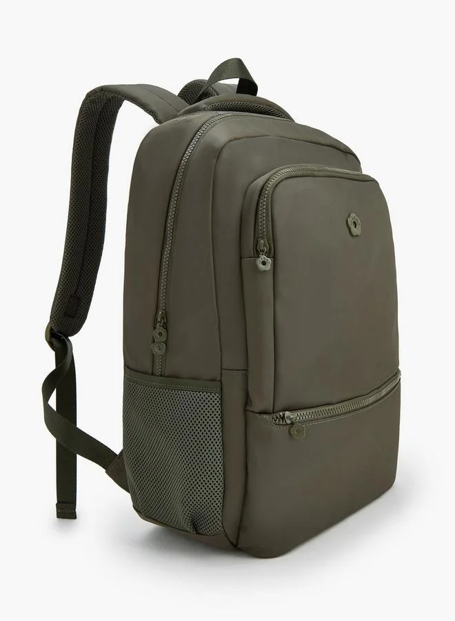 Missy khaki Solid School Backpack With Adjustable Shoulder Straps  | Best Price UAE