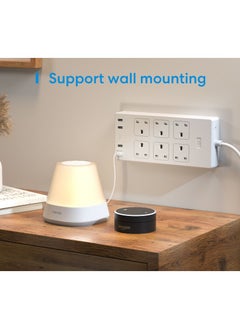 meross Meross Smart Power Strip, 6 Outlets + 4 USB Ports Smart Extension Lead, Compatible with Apple HomeKit  - Image 3