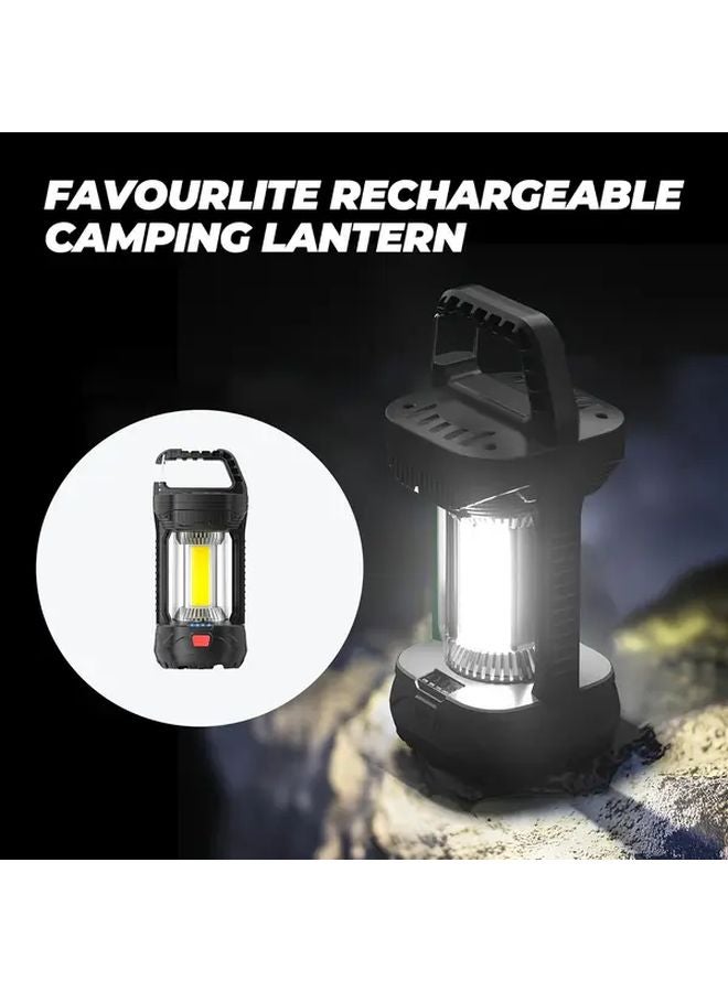 Db Black ABS Portable LED Flashlight Type C USB Rechargeable Multi Mode for Camping Emergency - Image 2