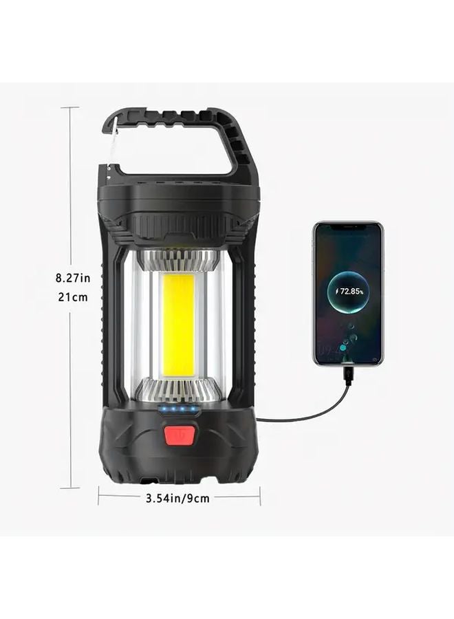 Db Black ABS Portable LED Flashlight Type C USB Rechargeable Multi Mode for Camping Emergency - Image 4