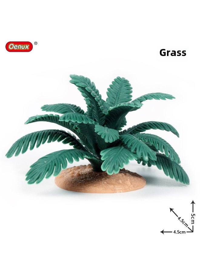 Simulation Desktop Sand Table Scene Plastic Stone Tree Stump Model Dinosaur Animal Rockery Landscaping Decoration Hand-Color:M90 (grass)  - Image 1